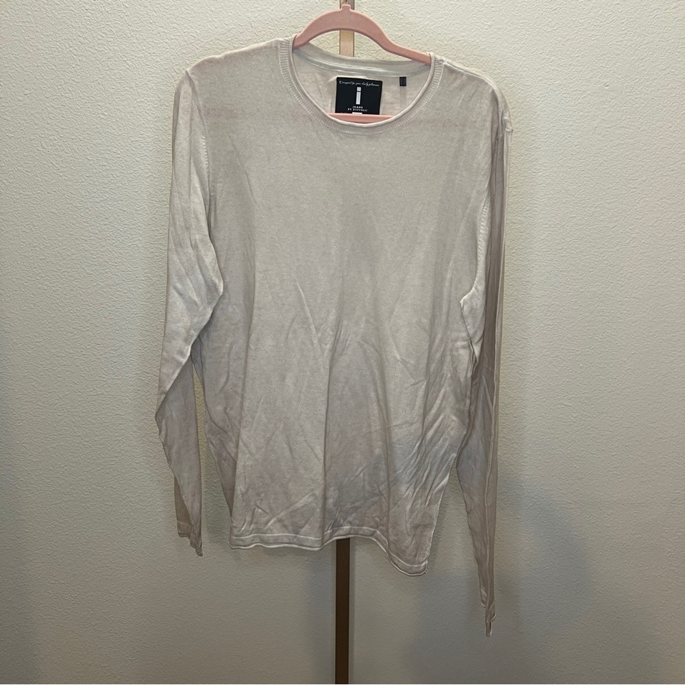 I Jeans by Buffalo Long Sleeve Shirt Cream Size Large - Picture 2 of 7
